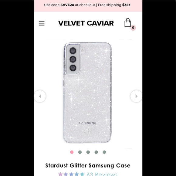 Velvet Caviar Stardust Glitter Samsung Galaxy S21 Plus Phone Case - Picture 1 of 7